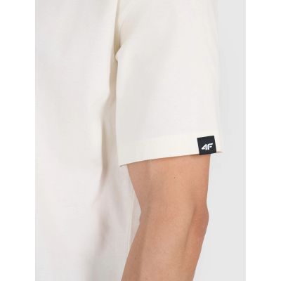 4. T-shirt oversize z nadrukiem męski 4F 4FRSS25TTSHM2652-11S