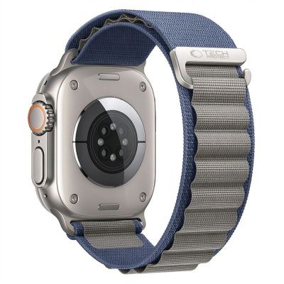 Pasek Tech-Protect Nylon Pro na Apple Watch 44 / 45 / 46 / 49 mm - granatowo-szary