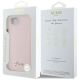 8. Etui Guess Silicone Script Metal Logo MagSafe na iPhone 16e - różowe
