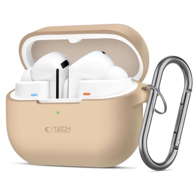 Etui Tech-Protect Silicone Hook na Samsung Galaxy Buds 3 / 3 Pro - brązowe