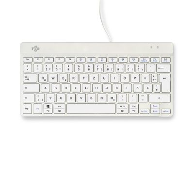 16. R-Go Tools Ergonomiczna R-Go Compact Break klawiatura, z oprogramowaniem do robienia przerw, QWERTZ (DE), przewodowa, biała