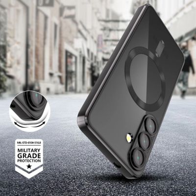 4. Etui Tech-Protect MagFlex MagSafe na Samsung Galaxy A56 5G - przezroczysto-czarne