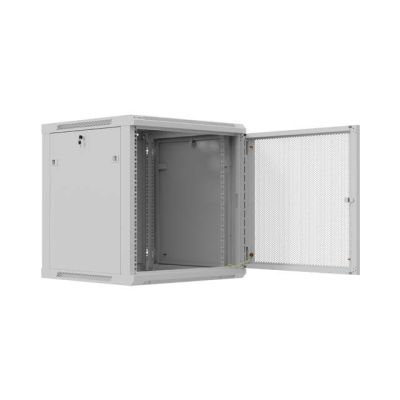 6. LANBERG SZAFA INSTALACYJNA RACK WISZĄCA 19" 12U 600X600 SZARA DRZWI PERFOROWANE (FLAT PACK)