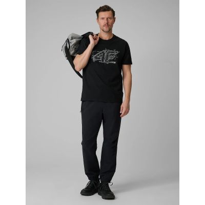 4. T-shirt regular z nadrukiem męski 4F 4FRSS26TTSHM3989-10S