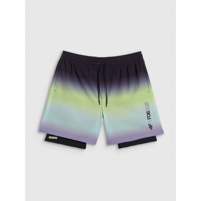 8. Spodenki plażowe boardshorty z filtrem UPF50+ męskie 4F 4FRSS26UBDSM257-45S