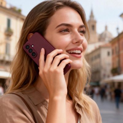 7. Etui Tech-Protect Smart Wallet na Samsung Galaxy S26 - bordowe