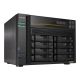 9. NAS Asustor AS6808T; Tower; 8x (3.5" SATA HDD/ 2.5" SSD); AMD Ryzen Embedded V3C14; 16G ECC DDR5 SODIMM (max. 64GB), 2x 10GbE, 2x 5GbE, 4x M.2 2280 NVMe PCIe 4.0, 2x USB4, 2x USB 3.2 Gen, 1x optional 10 GbE card
