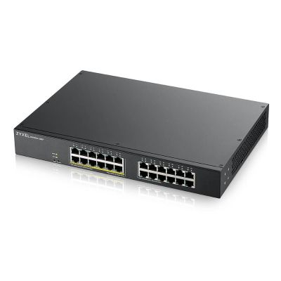 7. Switch Zyxel GS1900-24EP 24p PoE (PoE+: 12;) 130W Managed Gigabit