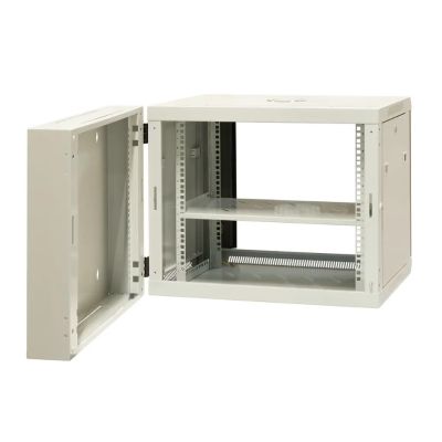 2. EmiterNet Szafa wisząca dzielona 19" 9U, drzwi blacha/szkło, 600×550×500mm szer./gł./wys.