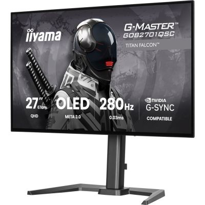 5. iiyama G-MASTER GOB2701QSC-B1 monitor komputerowy 68,6 cm (27") 2560 x 1440 px 2K Ultra HD OLED Czarny