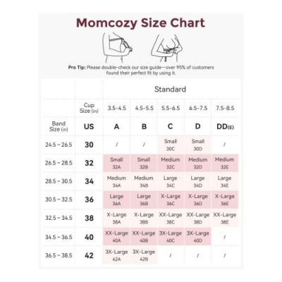 3. MOMCOZY YN21 biustonosz ciążowy i do karmienia cielisty 3XL