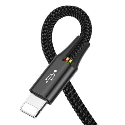 3. Baseus kabel przewód USB 4w1 2x Lightning / USB Typ C / micro USB w nylonowym oplocie 3.5A 1.2m czarny (CA1T4-A01)