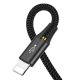 3. Baseus kabel przewód USB 4w1 2x Lightning / USB Typ C / micro USB w nylonowym oplocie 3.5A 1.2m czarny (CA1T4-A01)