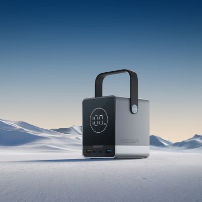 12. Powerbank Cuktech 300W 40000mAh z ładowaniem bezprzewodowym 2x USB-C + 2x USB-A - czarny