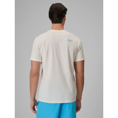 2. T-shirt regular z nadrukiem męski 4F 4FRSS26TTSHM4295-11S
