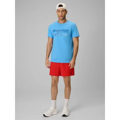 3. T-shirt reagular z nadrukiem męski 4F 4FWSS26TTSHM3035-33S