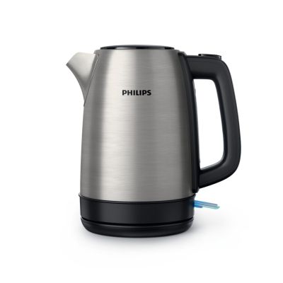 7. Philips Daily Collection Metalowy czajnik 1,7 l — pokrywka z mech. sprężynowym i wskaźnik