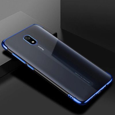 2. Clear Color case żelowy pokrowiec etui z metaliczną ramką Xiaomi Redmi 8A niebieski