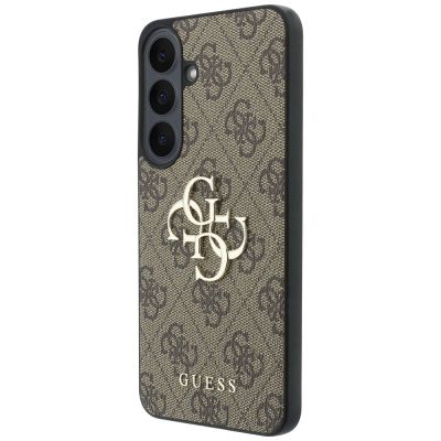 2. Etui Guess Leather 4G Metal Logo na Samsung Galaxy S26 FE - brązowe