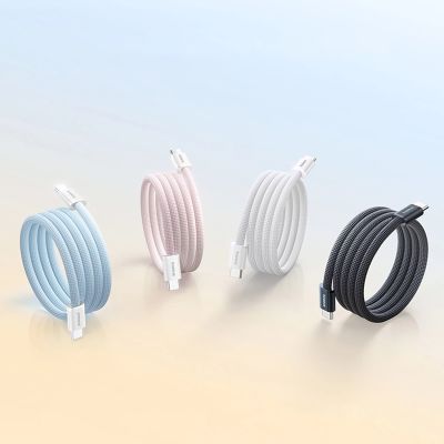 10. Kabel Baseus Dynamic 4 Pro 100W USB-C - USB-C magnetyczny 1m - biały