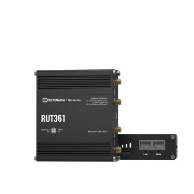 6. Teltonika Przemysłowy router 4G LTE RUT361 Cat 6 LTE, WiFi 4, 2x RJ45 100Mb/s, IP30
