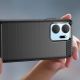 5. Carbon Case etui do Honor Play 40 Plus / Honor X7a elastyczny silikonowy karbonowy pokrowiec czarne