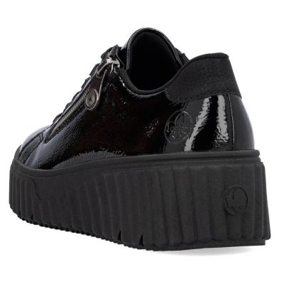 8. Buty na koturnie czarne Rieker W N2501-00