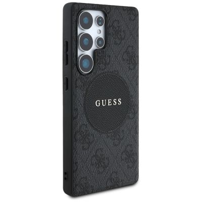 4. Etui Guess 4G Round Patch Classic Logo MagSafe do Samsung Galaxy S25 Ultra czarny
