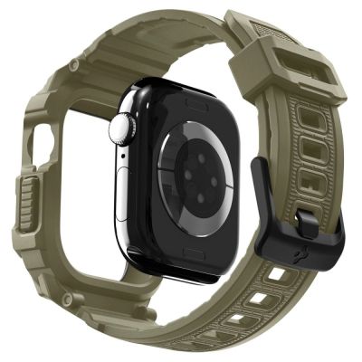 8. Pasek Spigen Rugged Armor Pro na Apple Watch 46 mm - zielony