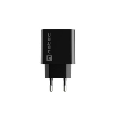 NATEC ŁADOWARKA SIECIOWA RIBERA USB-A + USB-C 20W POWER DELIVERY CZARNA NUC-2062