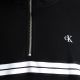 3. Bluza dresowa Calvin Klein Zip Fleece Hoodie Logo Tape Black - LZ04RE285G-UB1