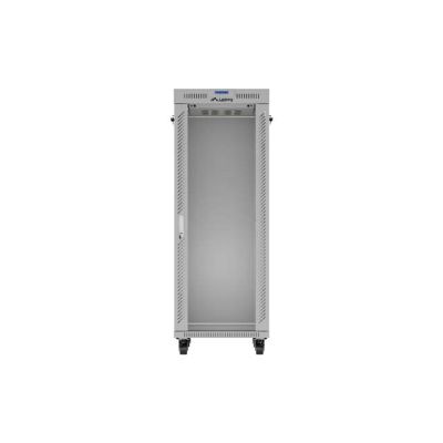 11. LANBERG SZAFA INSTALACYJNA RACK STOJĄCA 19" 32U 600X800 SZARA DRZWI PRZESZKLONE LCD (FLAT PACK) V2