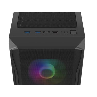 33. FURY OBUDOWA KOMPUTEROWA FURY SHOBO SH4F RGB MIDI Z OKNEM CZARNA
