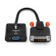 5. Lindy 38189 adapter kablowy 0,1 m DVI-D VGA (D-Sub) Czarny