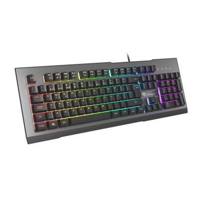 6. GENESIS Rhod 500 RGB klawiatura Gaming USB QWERTY Portugalski Czarny, Srebrny
