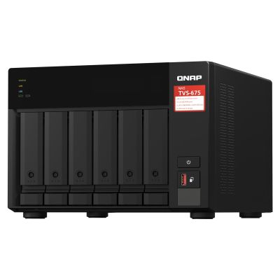4. Qnap TVS-675-8G, Tower, 6 x 2.5"/3.5" SATA, Zhaoxin Kaixian KX-U6580 8C/8T, 8GB (1x 8GB) DDR4 SODIMM , 2 x 2.5GbE, Single PSU, 250W