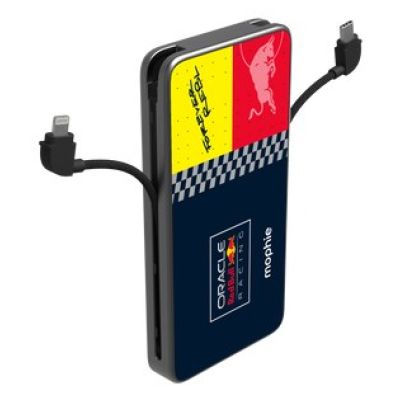 Powerbank Mophie Powerstation Plus 10K Red Bull Racing - powerbank 10000mAh, zintegrowany kabel USB-C oraz lightning (1x port USB-C)