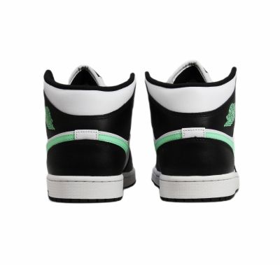 9. Buty sportowe męskie Air Jordan 1 Mid Green Glow Białe - DQ8426-103