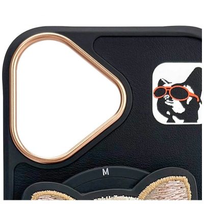7. Etui Nimmy Glasses Cool nag MagSafe na iPhone 16 - czarne