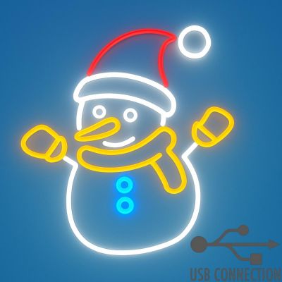 9. LAMPA ŚCIENNA NEON BAŁWAN