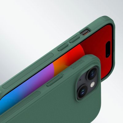 11. Wzmocnione etui do iPhone 15 Plus Nillkin Super Frosted Shield Pro - niebieskie
