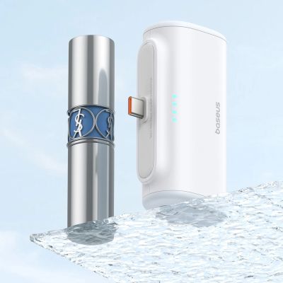 12. Powerbank Baseus Compact 5000mAh 20W ze złączem Lightning i gniazdem USB-C - biały