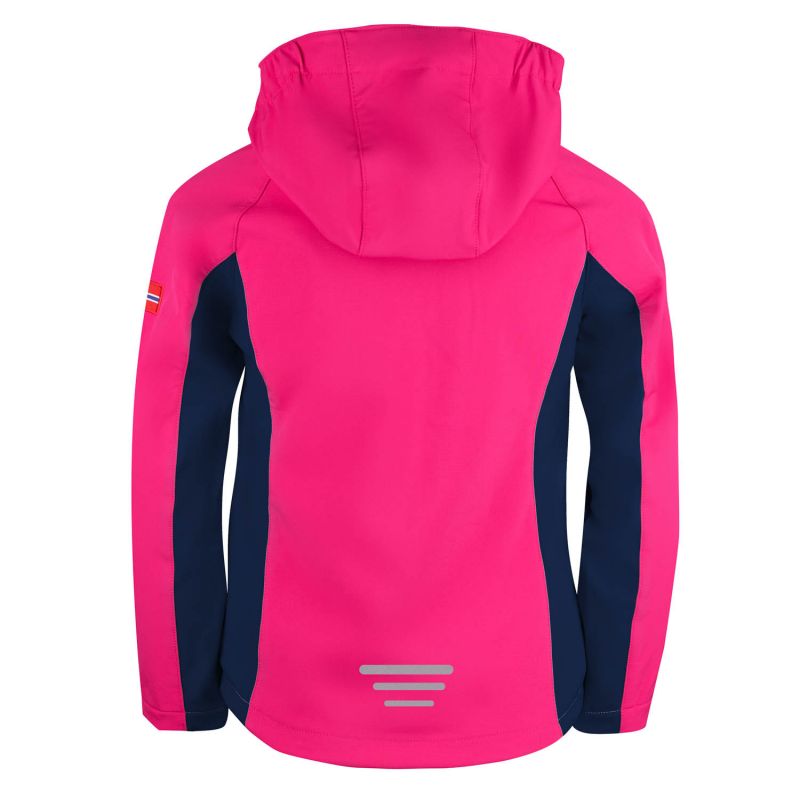 2. Kurtka sportowa dziewczęca TrollKids Girls Kristiansand Jacket navy/magenta softshell różowa (321-114)