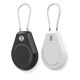 Etui na Apple AirTag wodoodporne, ze stalową linką - czarne + białe (2 sztuki)