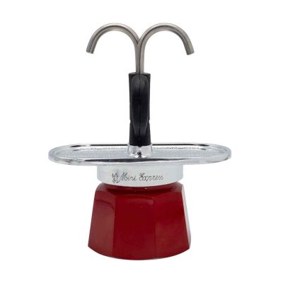 2. Zestaw ekspresu do kawy Bialetti Mini Express Magritte + 2 kubki do espresso