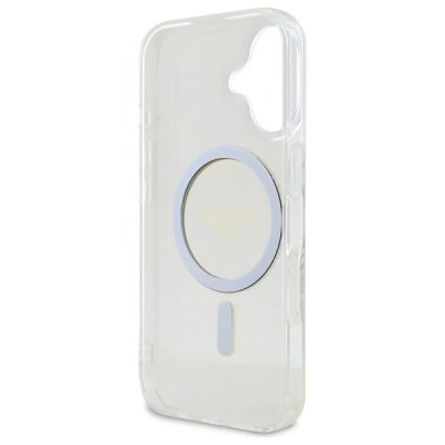7. Guess GUHMP16MHFGERET iPhone 16 Plus      6.7" przeźroczysty/transparent hardcase IML Glitter Circle MagSafe