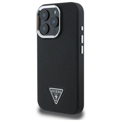 2. Guess GUHMP16XPGTSPSK iPhone 16 Pro Max   6.3" czarny/black hardcase Grained Triangle MagSafe