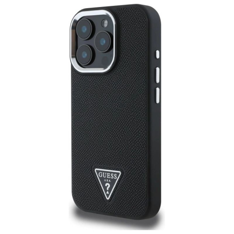 2. Guess GUHMP16XPGTSPSK iPhone 16 Pro Max   6.3" czarny/black hardcase Grained Triangle MagSafe