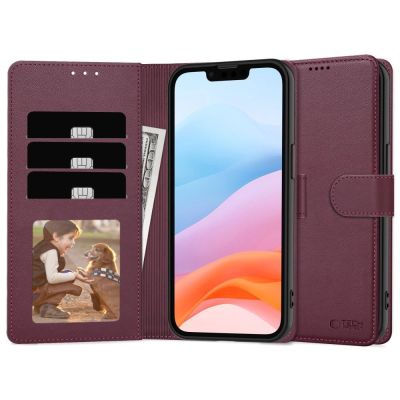 2. Etui Tech-Protect Wallet na Samsung Galaxy A26 5G / A17 4G / 5G - bordowe