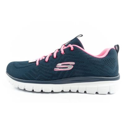 11. Skechers Graceful-Get buty damskie sportowe wygodne lekkie oddychające granatowe